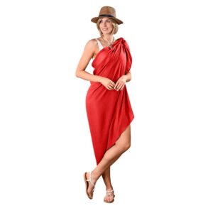 Hawaii Multi-Function Scarf & Sarong - Red